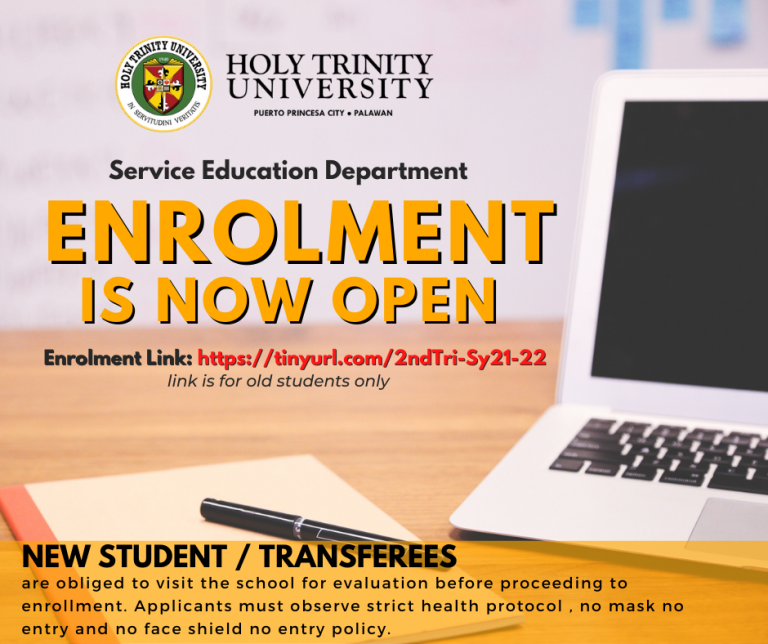 Enrolment for Second Trimester AY: 2021-2022 is now open!