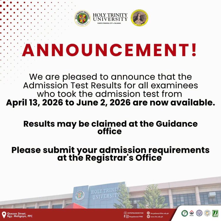 ANNOUNCEMENT | Admission Test Result Now Available